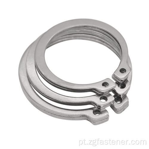 Anéis de retenção de aço inoxidável para eixos DIN471